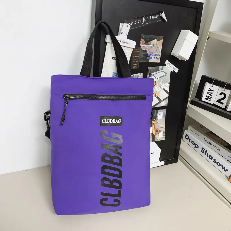 GEERDUN Nylon Backpack Unisex Black/Purple/Khaki/Green-3