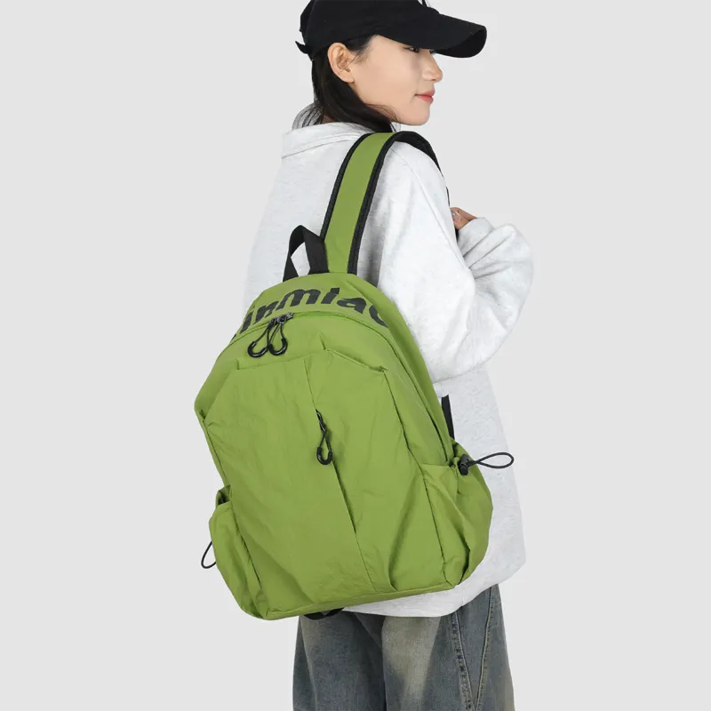 GEERDUN Abrasion Resistant Material Backpack Regular Unisex Ecru, Gray, Black, Green-19