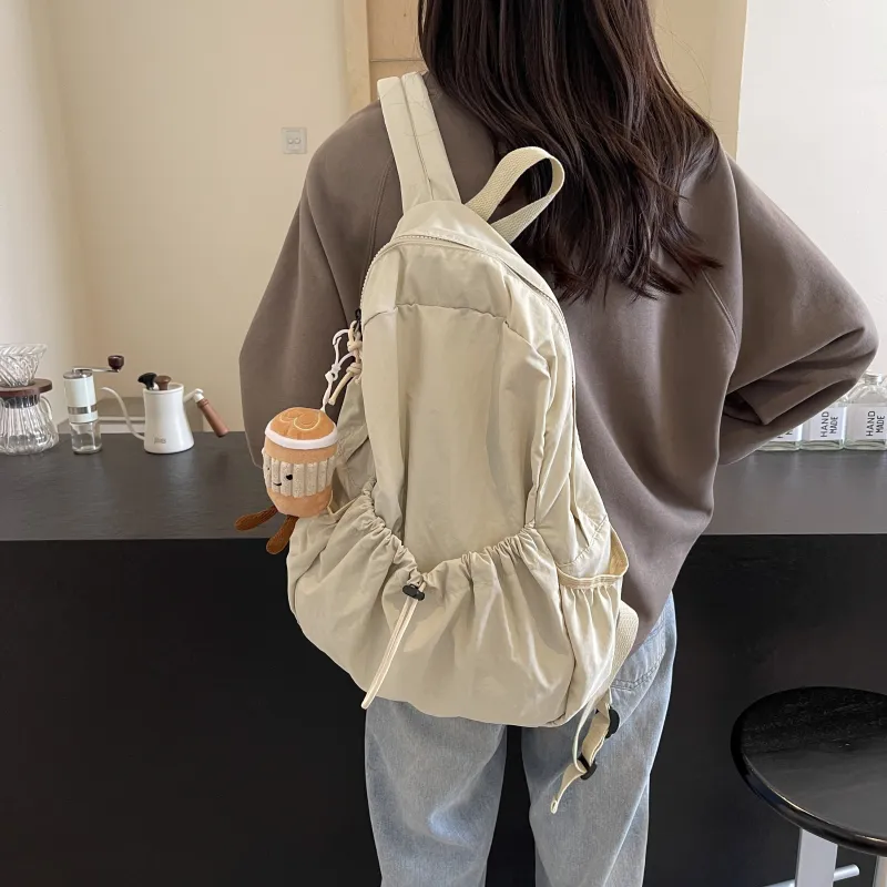 GEERDUN Nylon Fabric Backpack Unisex Multicolor-6