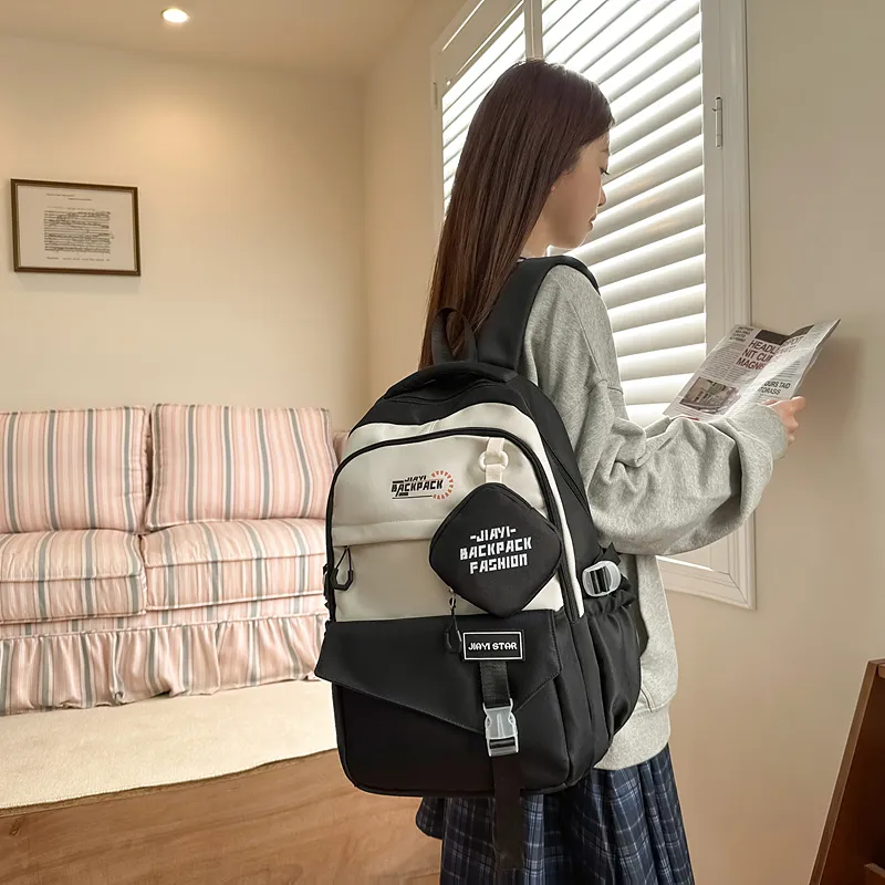 GEERDUN Nylon Backpack Unisex Multicolor-5