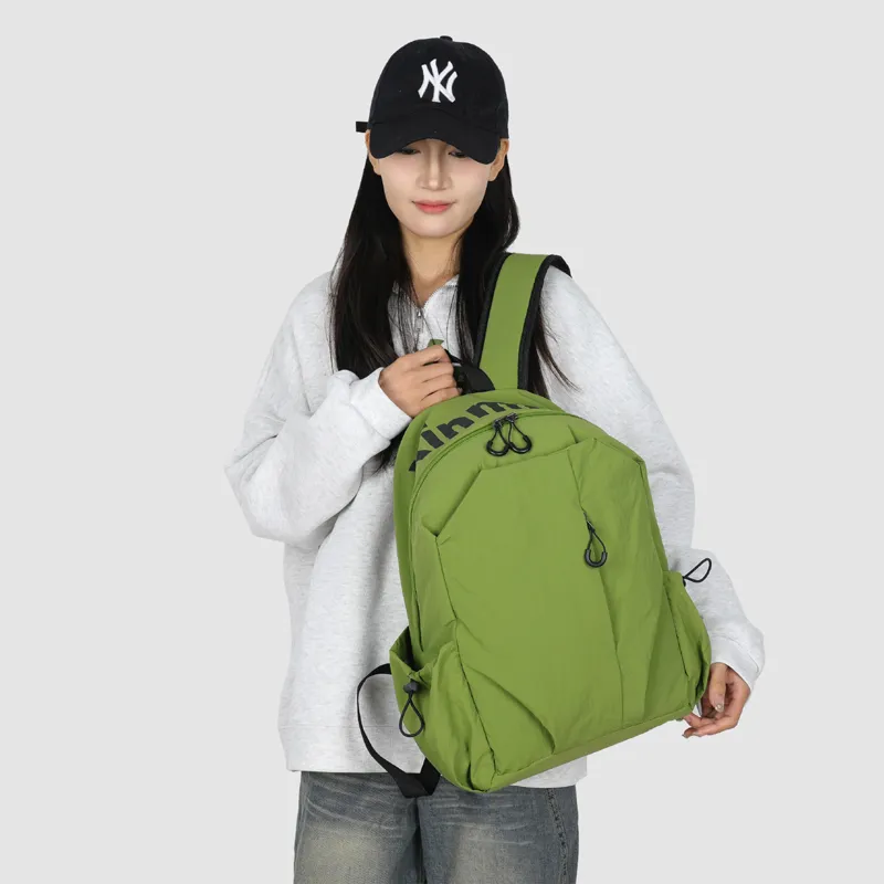 GEERDUN Abrasion Resistant Material Backpack Regular Unisex Ecru, Gray, Black, Green-18
