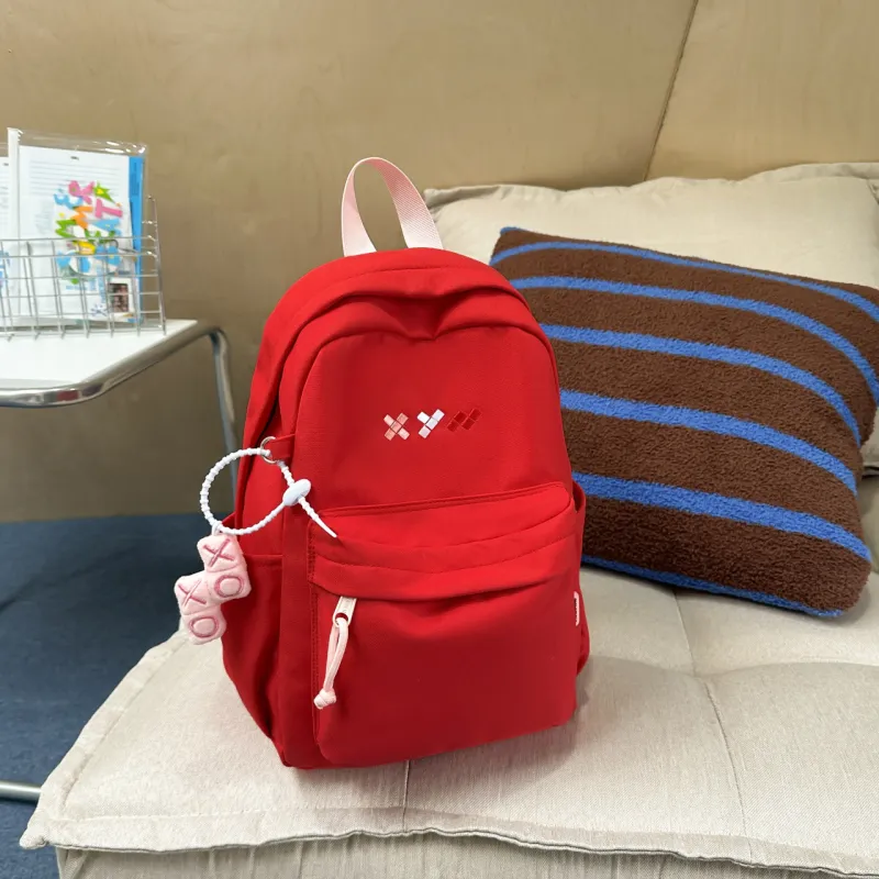 GEERDUN Nylon Backpack Unisex White, Black, Red, Yellow, Sky Blue, Pink-7