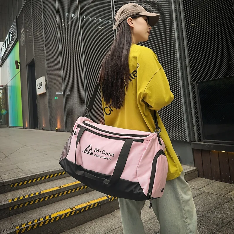 GEERDUN Nylon Gym Bag Tubas Unisex Gray/Black/Blue/Pink-11