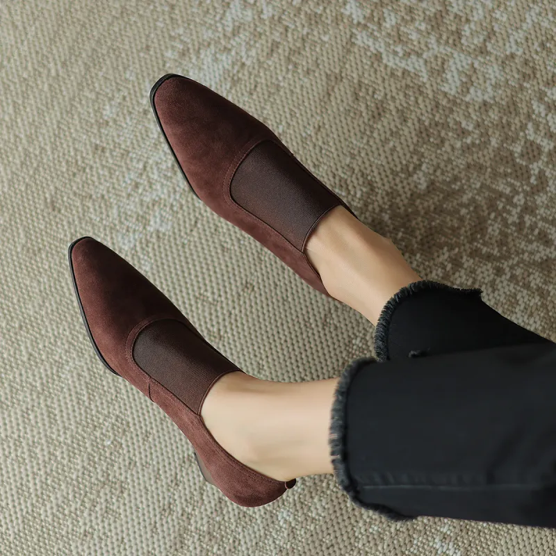 XICUNMINGWU Wedge Heel High Heels Women's Coffee-1