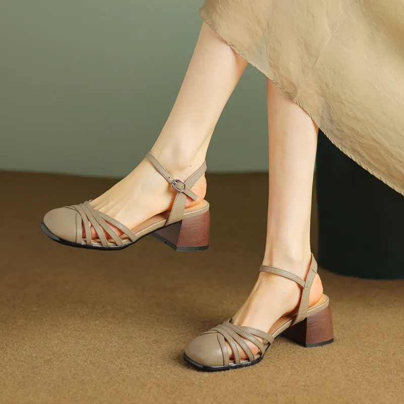 XICUNMINGWU Chunky Heel High Heels Women's-11