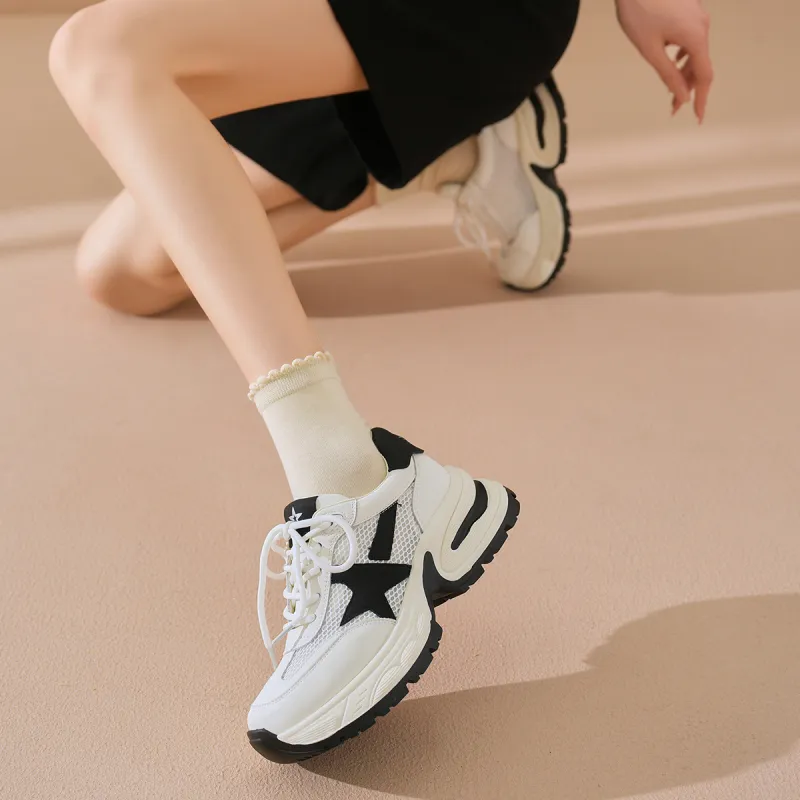 XICUNMINGWU Chunky Sneakers Women's Low Top-2