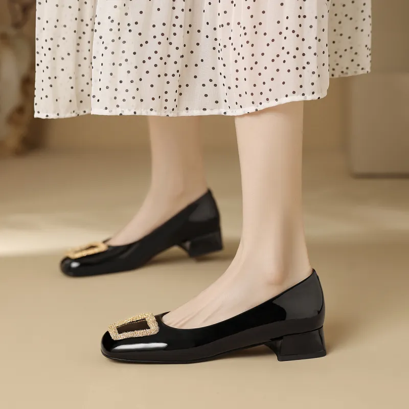 XICUNMINGWU Block Heel High Heels Women's-4