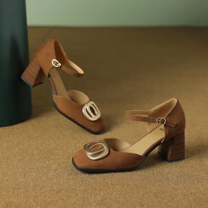 XICUNMINGWU Chunky Heel High Heels 6.5cm Women's-8