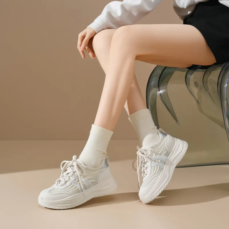 XICUNMINGWU Abrasion Resistant Low Top Casual Shoes Women's Ecru-4