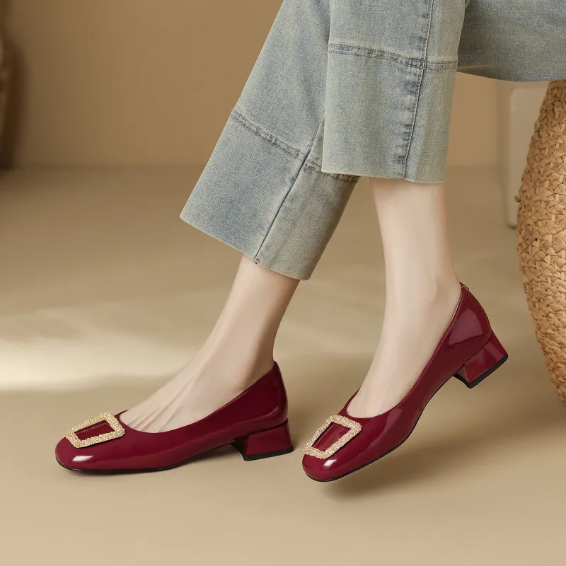 XICUNMINGWU Block Heel High Heels Women's-10