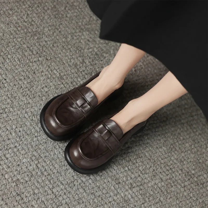 XICUNMINGWU Loafers Women's Black/Dark Brown-10