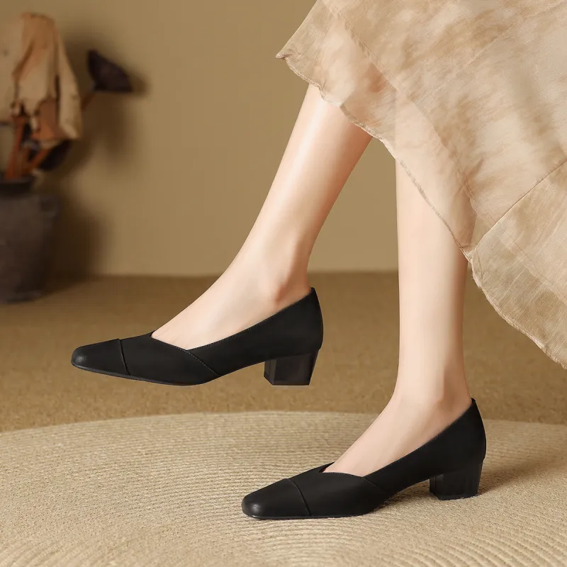 XICUNMINGWU High Heels Women's Black/Caramel-12
