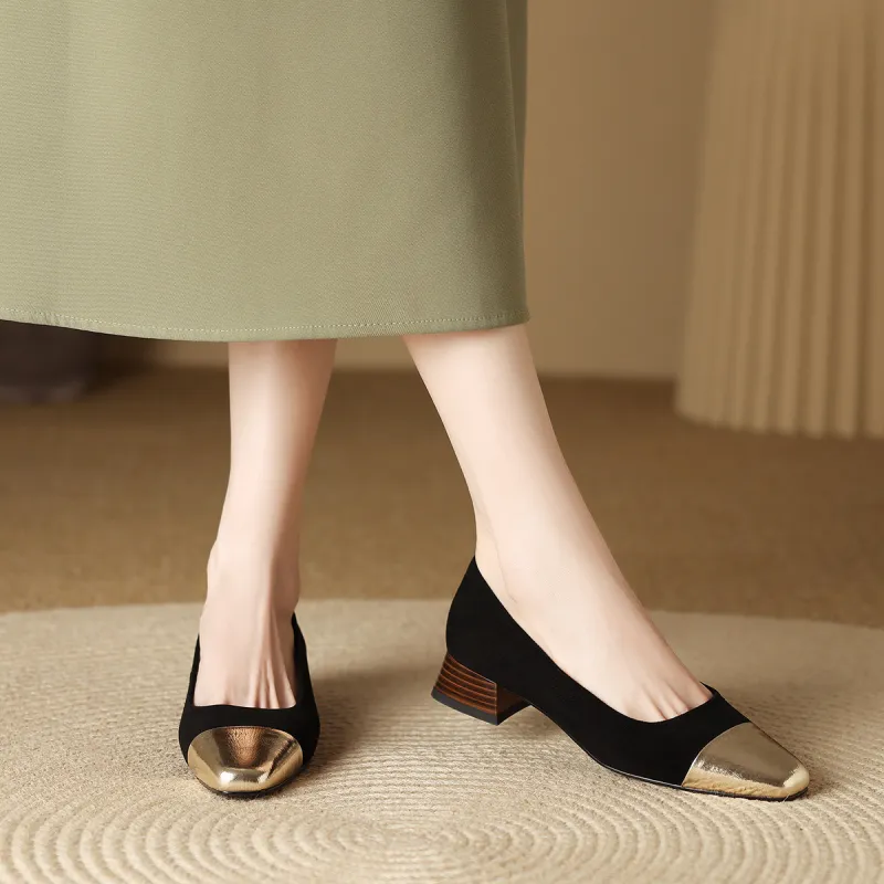 XICUNMINGWU Chunky Heel High Heels Women's-3