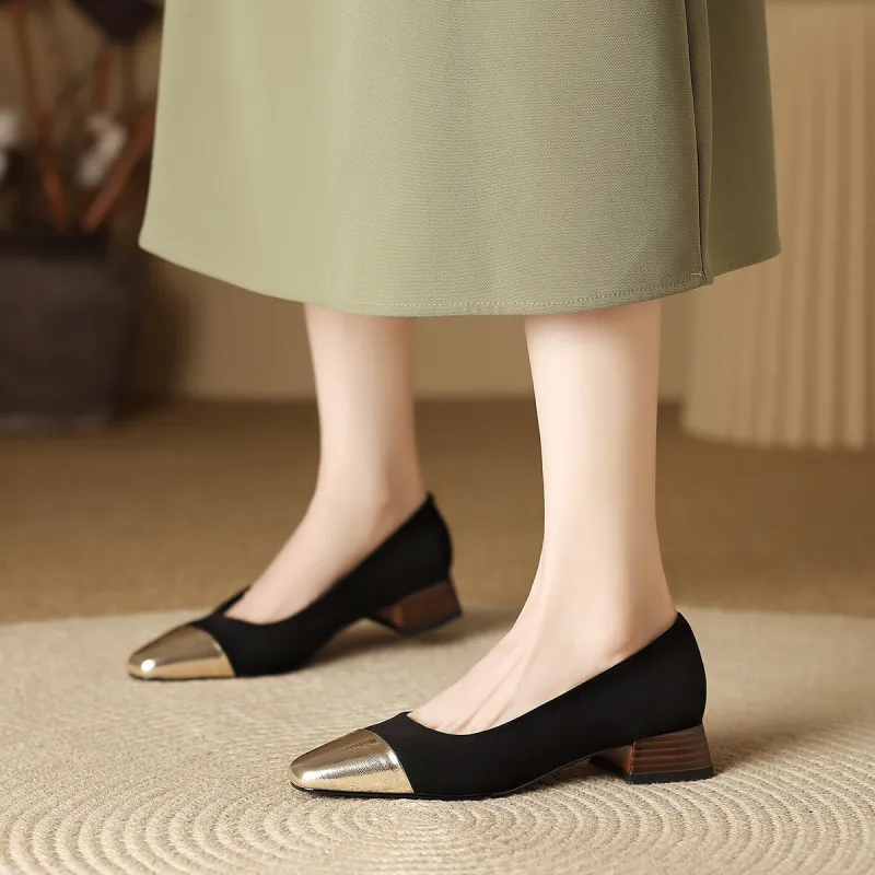 XICUNMINGWU Chunky Heel High Heels Women's-5