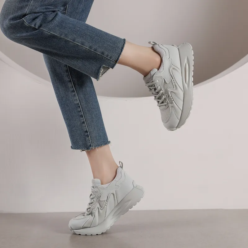 XICUNMINGWU Low-Top Casual Shoes Women's Gray-5