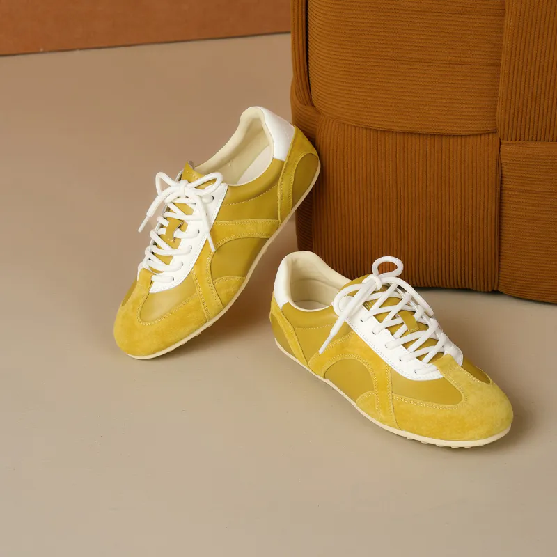 XICUNMINGWU Skateboard Shoes Women's Yellow-3