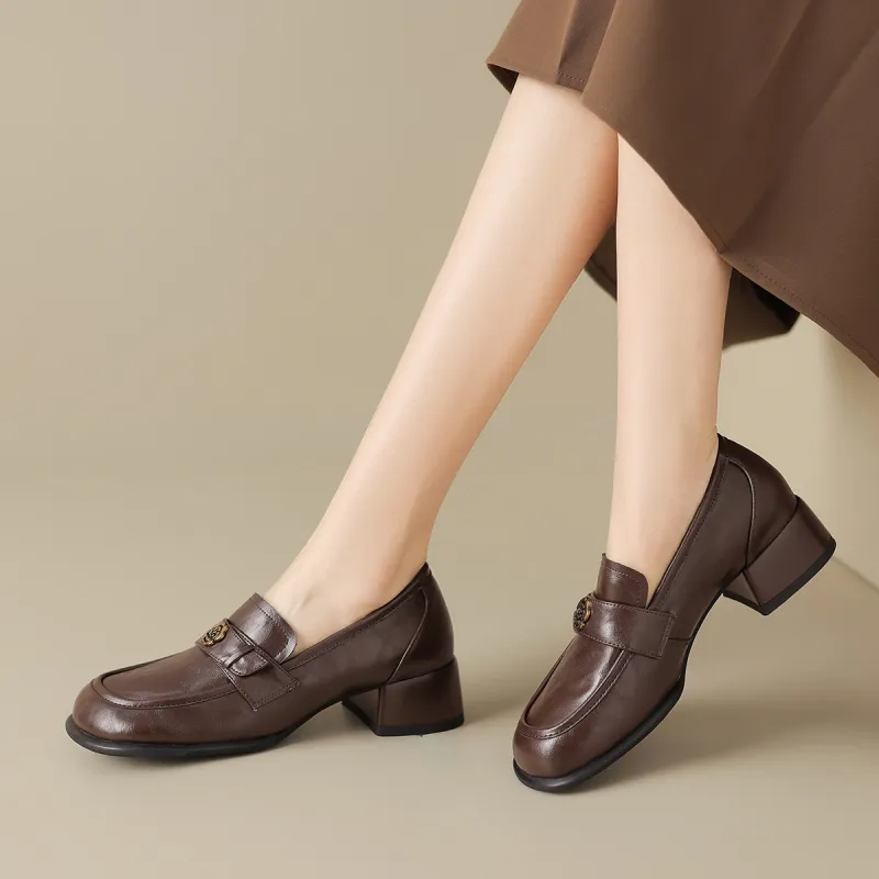 XICUNMINGWU Loafers Women's Black/Dark Brown-12