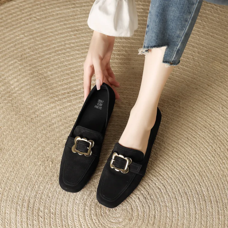 XICUNMINGWU Loafers 2.8cm Women's Black-4