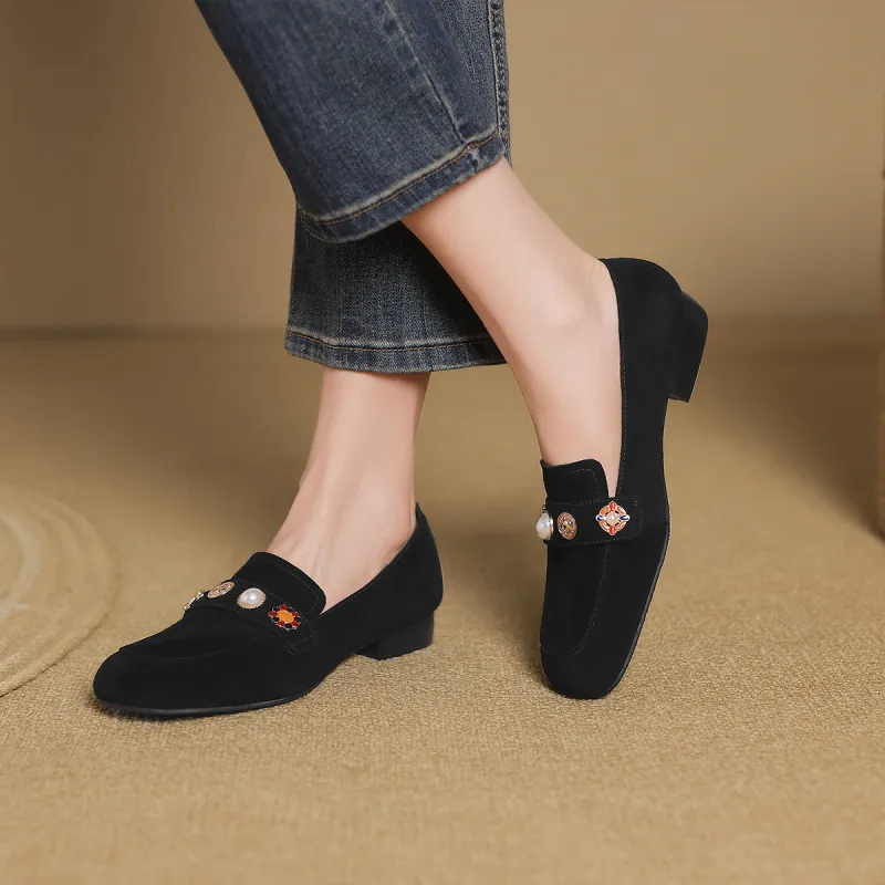 XICUNMINGWU Loafers Women's Black-6