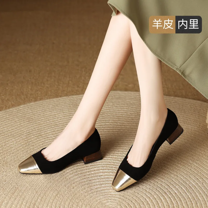 XICUNMINGWU Chunky Heel High Heels Women's-1