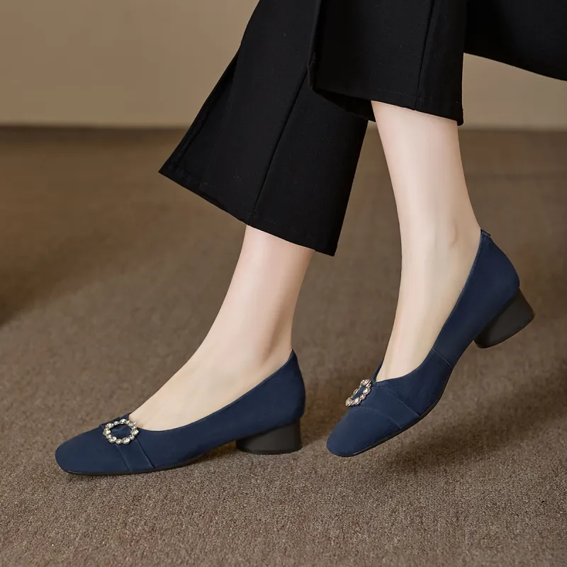 XICUNMINGWU Block Heel High Heels Women's-11