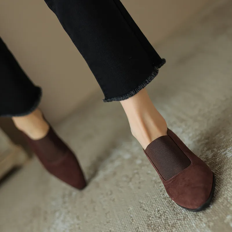 XICUNMINGWU Wedge Heel High Heels Women's Coffee-5