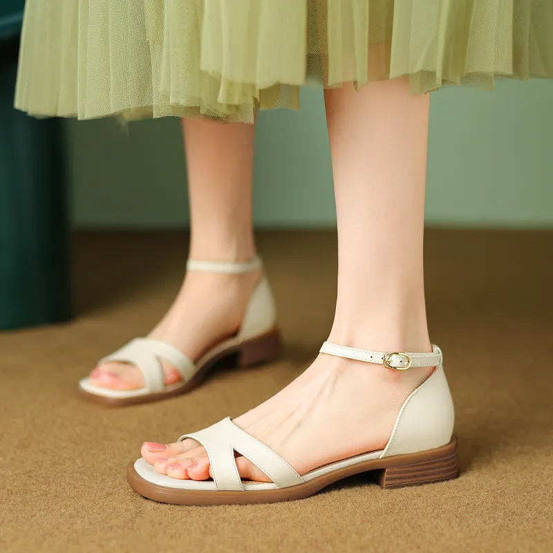 XICUNMINGWU One Strap Sandals 3cm Women's-1
