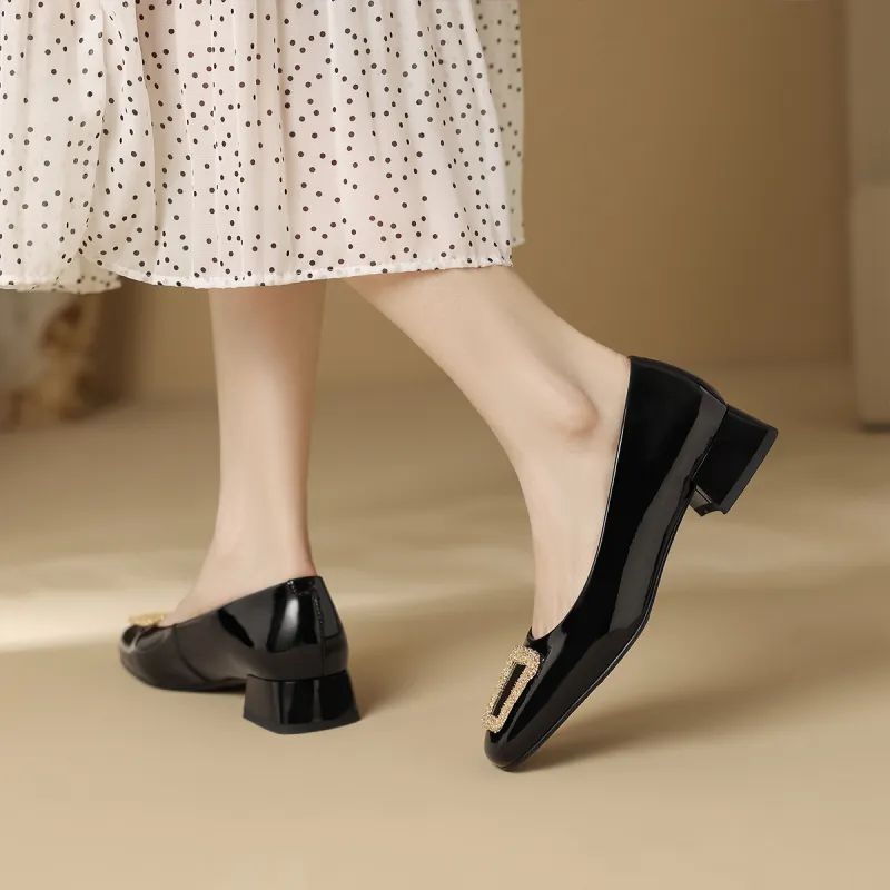 XICUNMINGWU Block Heel High Heels Women's-6
