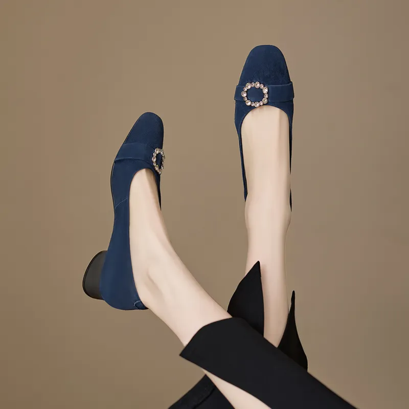 XICUNMINGWU Block Heel High Heels Women's-12