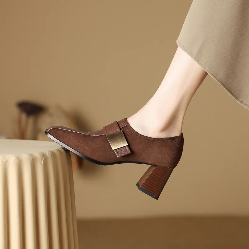XICUNMINGWU Chunky Heel High Heels Women's-2