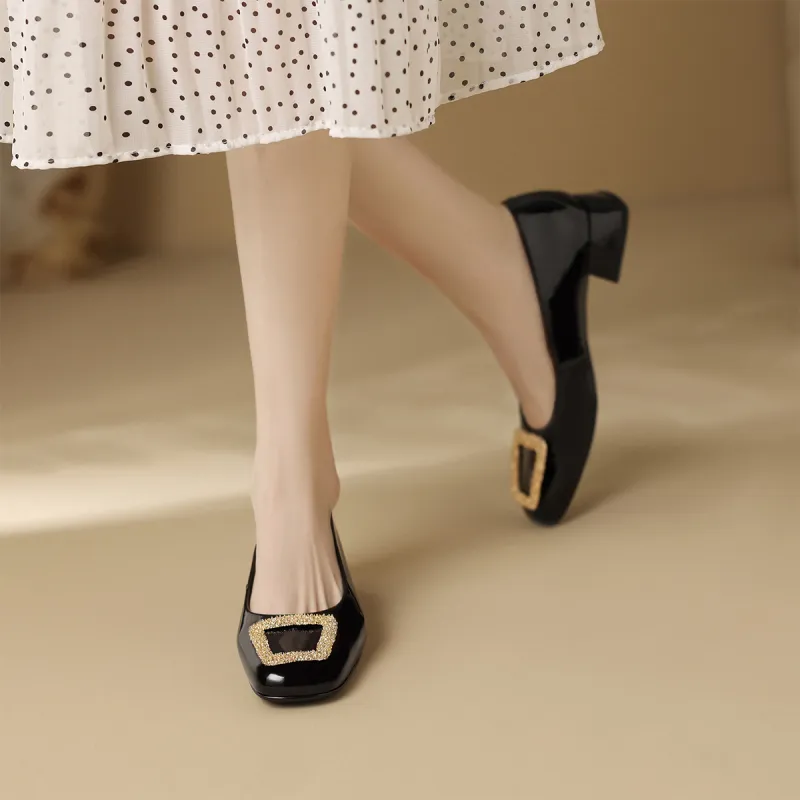 XICUNMINGWU Block Heel High Heels Women's-5