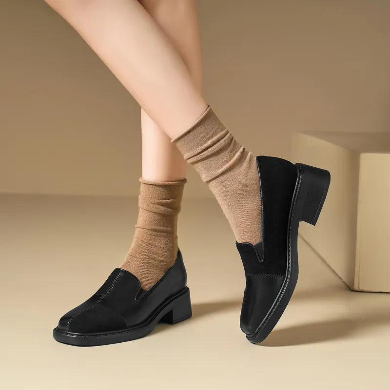 XICUNMINGWU Loafers Women's Black-5