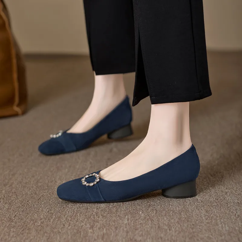 XICUNMINGWU Block Heel High Heels Women's-13