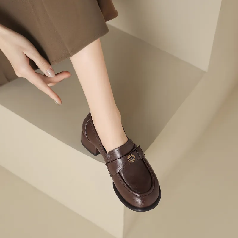 XICUNMINGWU Loafers Women's Black/Dark Brown-11
