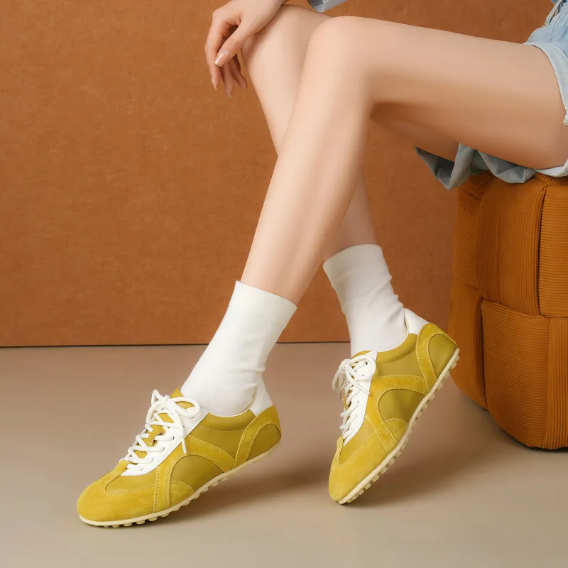 XICUNMINGWU Skateboard Shoes Women's Yellow-4