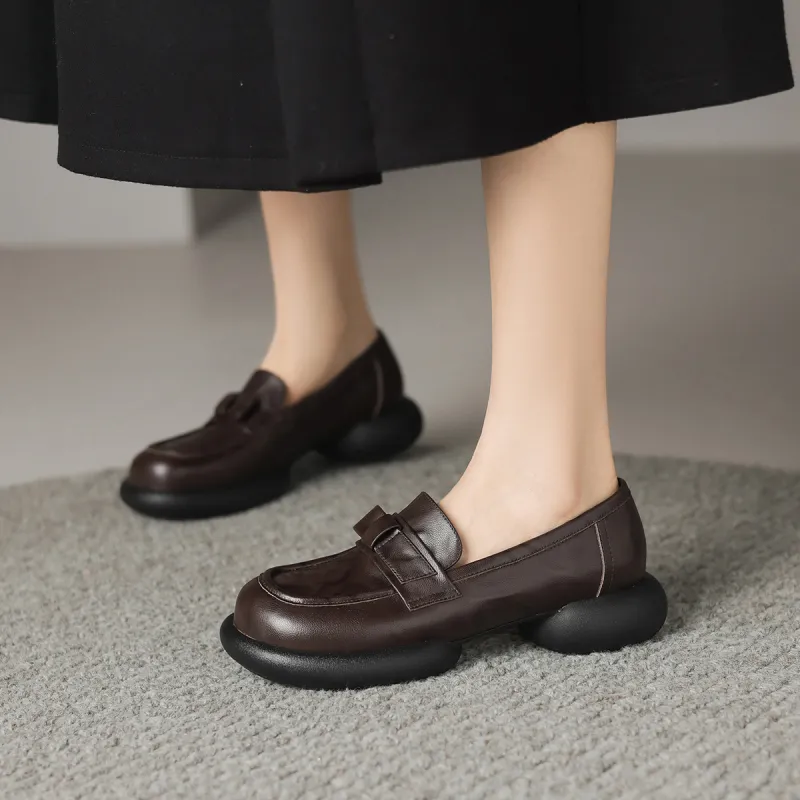 XICUNMINGWU Loafers Women's Black/Dark Brown-11
