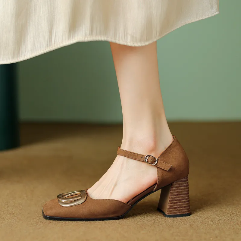 XICUNMINGWU Chunky Heel High Heels 6.5cm Women's-11