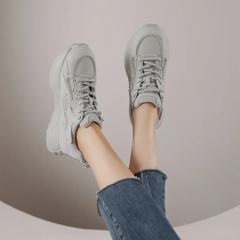 XICUNMINGWU Low-Top Casual Shoes Women's Gray-4