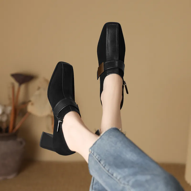 XICUNMINGWU Chunky Heel High Heels Women's-9