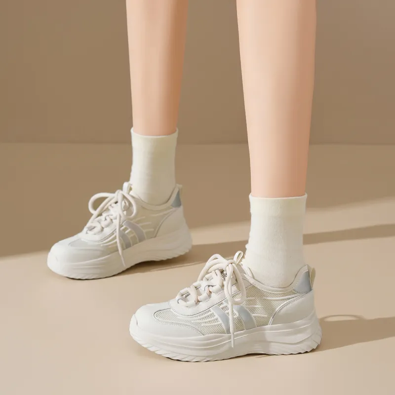 XICUNMINGWU Abrasion Resistant Low Top Casual Shoes Women's Ecru-6