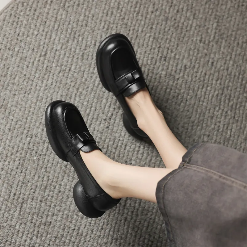 XICUNMINGWU Loafers Women's Black/Dark Brown-4