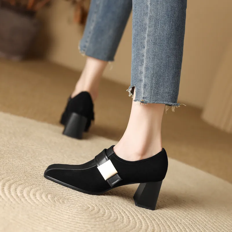 XICUNMINGWU Chunky Heel High Heels Women's-10