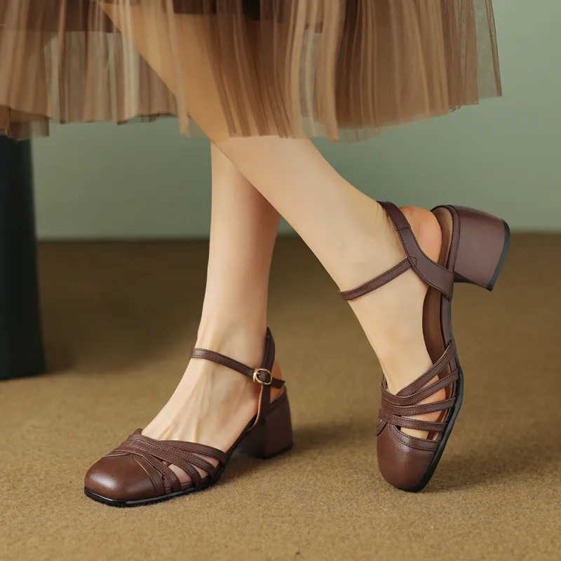 XICUNMINGWU Chunky Heel High Heels Women's-5