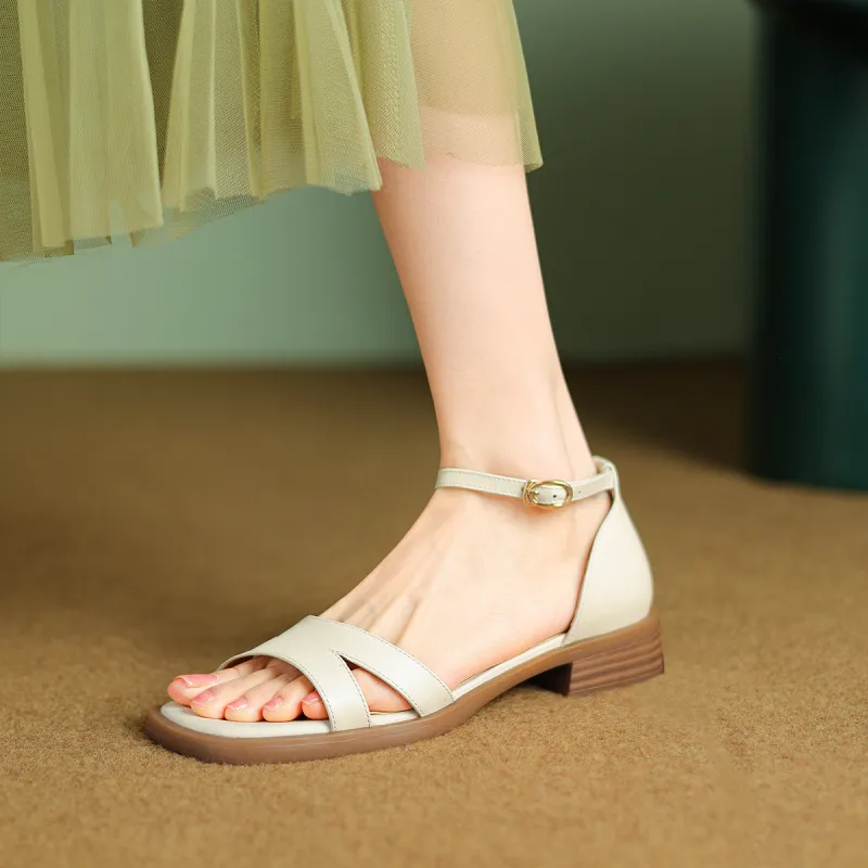 XICUNMINGWU One Strap Sandals 3cm Women's-6