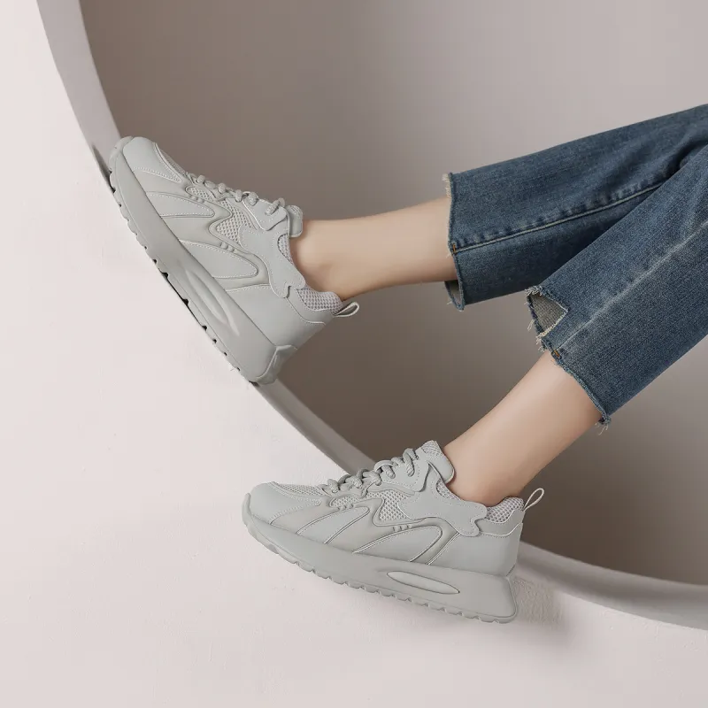 XICUNMINGWU Low-Top Casual Shoes Women's Gray-6
