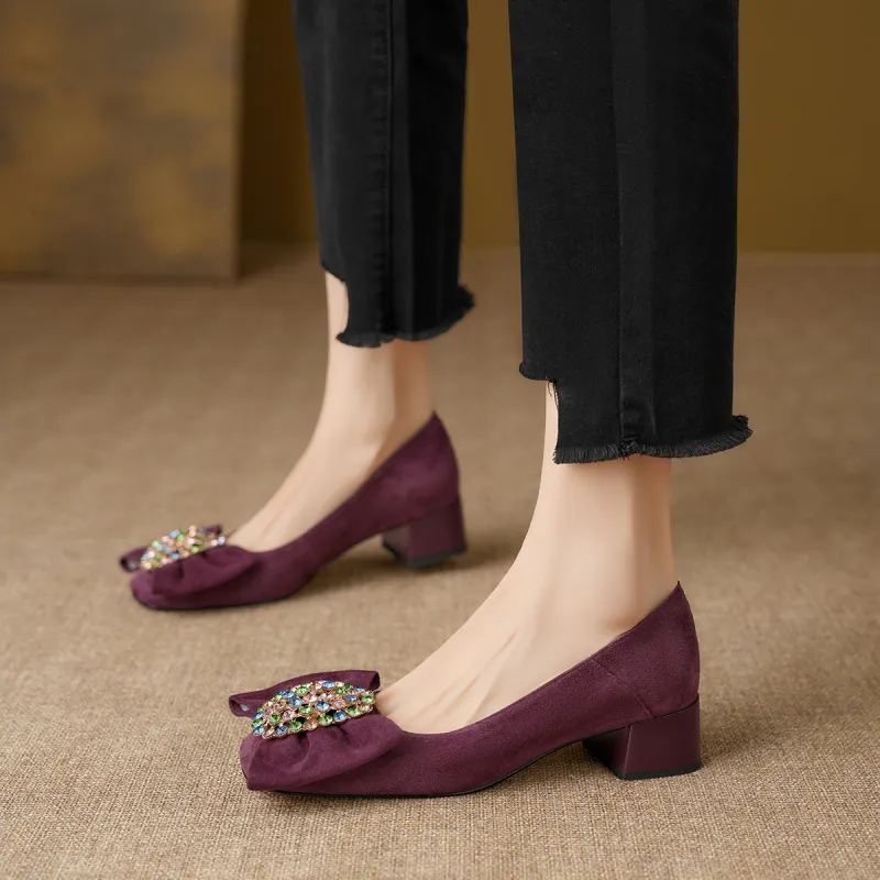 XICUNMINGWU High Heels Women's Purple-26