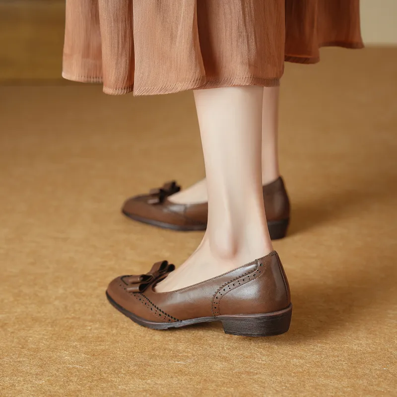 XICUNMINGWU Chunky Heel High Heels Women's Dark Brown-6