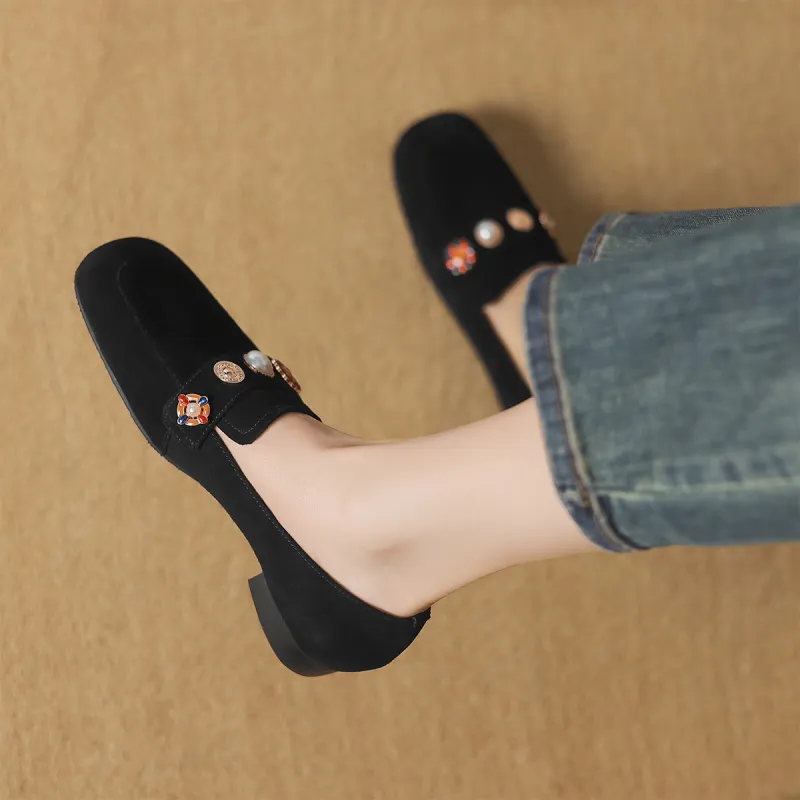 XICUNMINGWU Loafers Women's Black-5