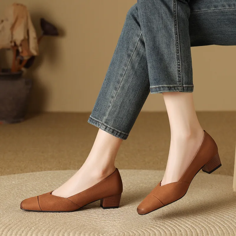XICUNMINGWU High Heels Women's Black/Caramel-5