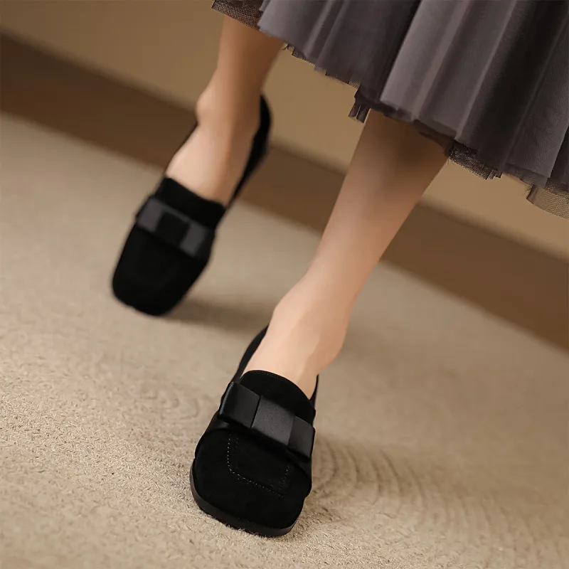 XICUNMINGWU Loafers Women's Black-2